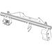 Gun Rack - Single Weapon, Rear Hatch Mounted (GR4-AR-BLM-PI-UTILITY-2020+) - 475-1530