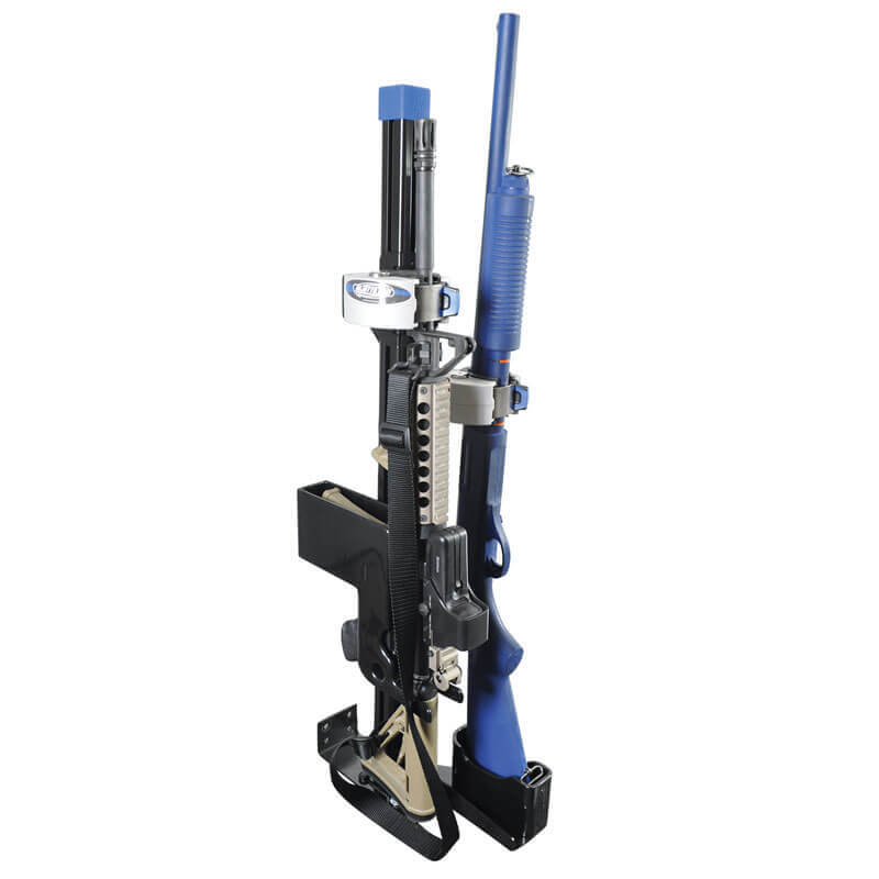 ZRT AR Secure Gun Rack - Dual Weapon, Partition Mounted, Vertical